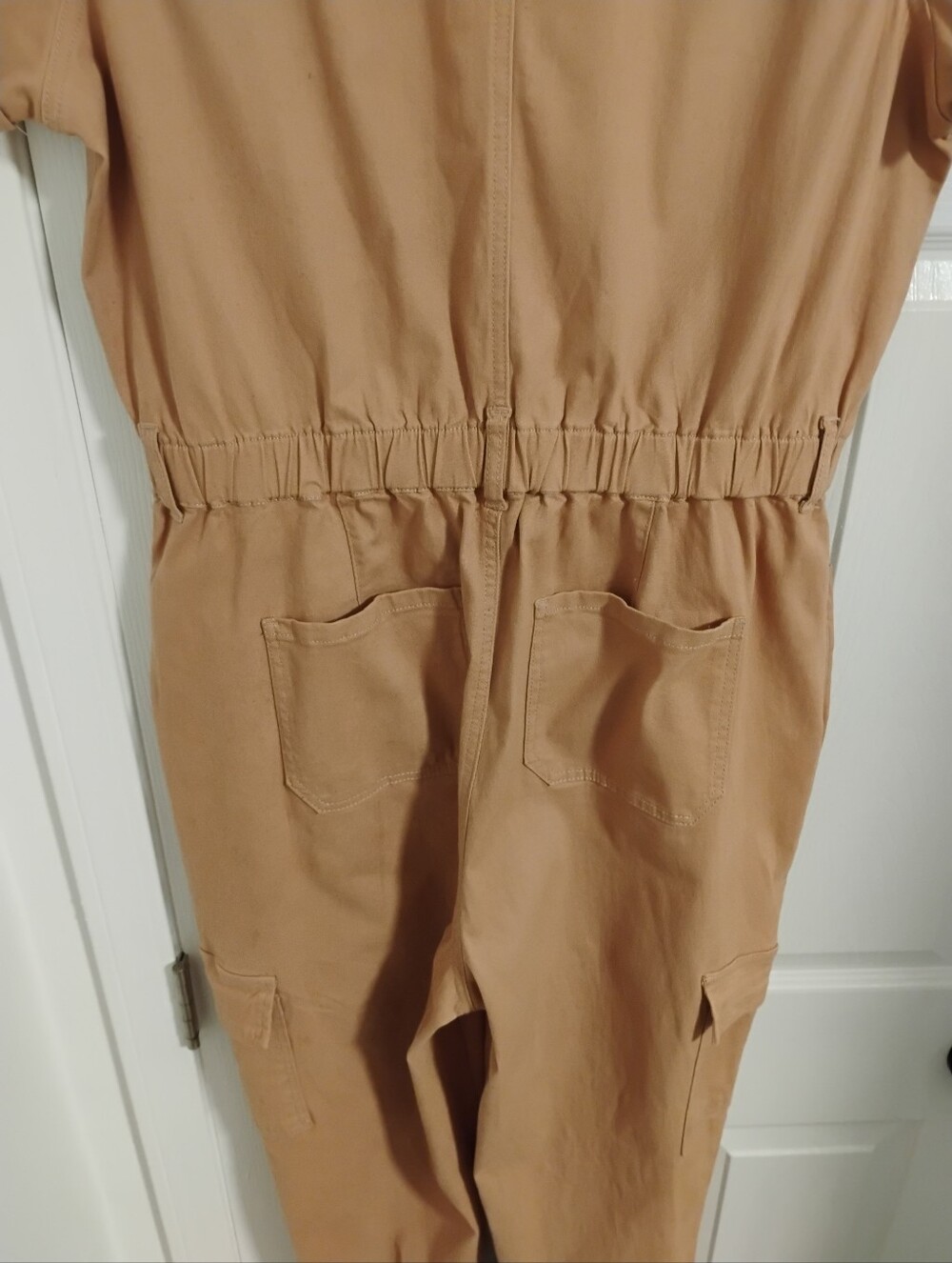 Regeneration By Celebrity Pink Women's Button Down Jumpsuit in Pink Salmon Sz. L - Picture 4 of 12
